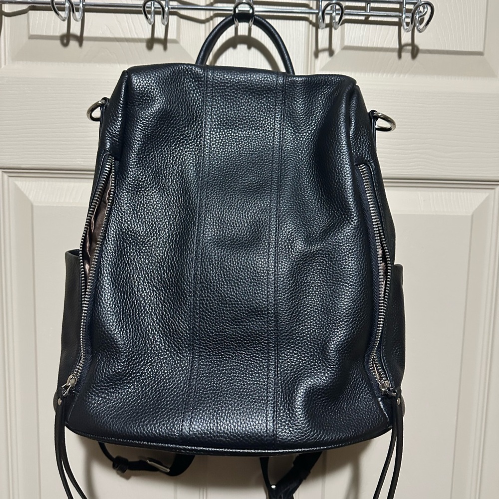 S-ZONE Women Soft Leather Backpack Antitheft Rucksack Ladies Shoulder Bag Medium